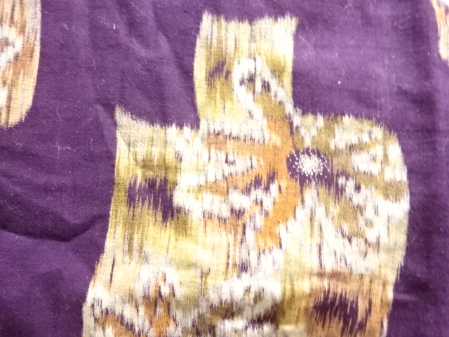  アンティーク　真岡木綿　花模様二部式着物